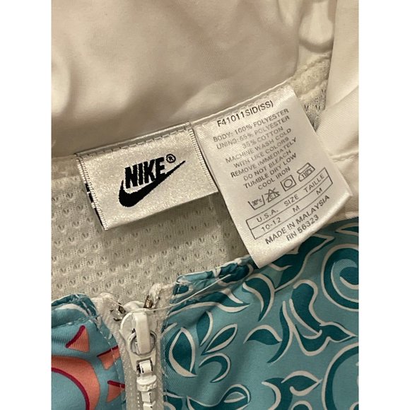Vintage Nike Windbreaker Jacket Multicolor Long Sleeve Track Full Zip 90s Size M - Picture 7 of 11